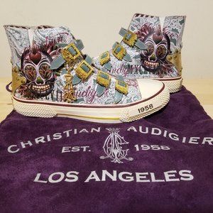 Women's Christian Audigier ED Hardy Off White SZ 7